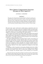 Does Option Compensation Increase Managerial Risk Appetite?