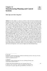 Manufacturing Planning and Control Systems