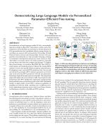 Democratizing Large Language Models via Personalized Parameter-Efficient Fine-tuning