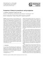 Footprints of climate in groundwater and precipitation