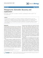 Metagenomic biomarker discovery and explanation