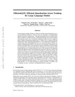 EfficientQAT: Efficient Quantization-Aware Training for Large Language Models