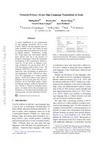 Towards Privacy-Aware Sign Language Translation at Scale