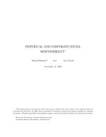 INDIVIDUAL AND CORPORATE SOCIAL RESPONSIBILITY