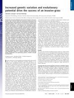 Increased genetic variation and evolutionary potential drive the success of an invasive grass