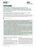 A phase I study to evaluate the safety, pharmacokinetics, and pharmacodynamics of PF-06939999 (PRMT5 inhibitor) in patients with selected advanced or metastatic tumors with high incidence of splicing factor gene mutations