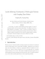 Leader-following Coordination of Multi-agent Systems with Coupling Time Delays