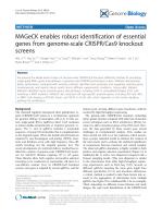 MAGeCK enables robust identification of essential genes from genome-scale CRISPR/Cas9 knockout screens