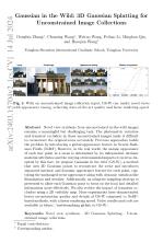 Gaussian in the Wild: 3D Gaussian Splatting for Unconstrained Image Collections
