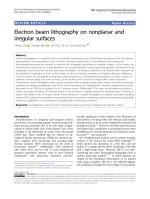Electron beam lithography on nonplanar and irregular surfaces