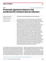 Proteomic signatures improve risk prediction for common and rare diseases