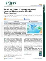 Recent Advances in Biopolymer-Based Hydrogel Electrolytes for Flexible Supercapacitors