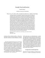 Sample Size Justification