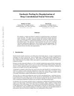 Stochastic Pooling for Regularization of Deep Convolutional Neural Networks