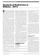 Standards of Medical Care in Diabetes—2012