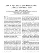 Out of Sight, Out of Sync: Understanding Conflict in Distributed Teams