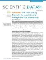 Comment: The FAIR Guiding Principles for scientific data management and stewardship