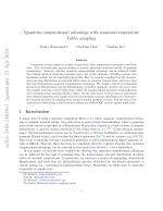 Quantum computational advantage with constant-temperature Gibbs sampling