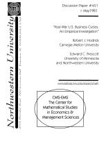 Post-War U.S. Business Cycles: An Empirical Investigation