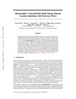 HumanSplat: Generalizable Single-Image Human Gaussian Splatting with Structure Priors
