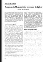 Management of Hepatocellular Carcinoma: An Update