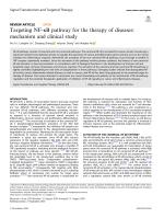 Targeting NF-κB pathway for the therapy of diseases: mechanism and clinical study