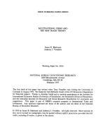 MULTINATIONAL FIRMS AND THE NEW TRADE THEORY