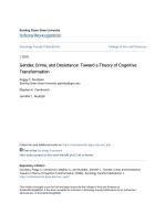 Gender, Crime, and Desistance: Toward a Theory of Cognitive Transformation