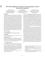 Does Hard-Negative Contrastive Learning Improve Facial Emotion Recognition?