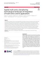 Spatial multi-omics: deciphering technological landscape of integration of multi-omics and its applications