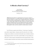 Is Bitcoin a Real Currency?