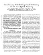 WavLM: Large-Scale Self-Supervised Pre-Training for Full Stack Speech Processing
