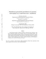 Distributions generated by perturbation of symmetry with emphasis on a multivariate skew t distribution