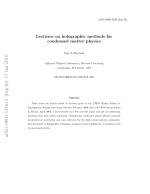 Lectures on holographic methods for condensed matter physics