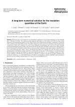 A long-term numerical solution for the insolation quantities of the Earth