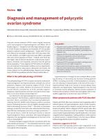 Diagnosis and management of polycystic ovarian syndrome