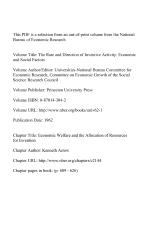 The Rate and Direction of Inventive Activity: Economic and Social Factors