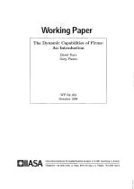 The Dynamic Capabilities of Firms: An Introduction