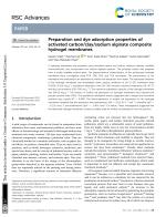 Preparation and dye adsorption properties of activated carbon/clay/sodium alginate composite hydrogel membranes
