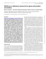 KEGG as a reference resource for gene and protein annotation
