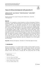 Future of software development with generative AI