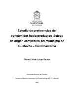 Estudio de preferencias del consumidor hacia productos lácteos de origen campesino del municipio de Guatavita – Cundinamarca