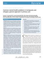 Common mental health problems in immigrants and refugees: general approach in primary care