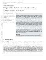Using simulation studies to evaluate statistical methods