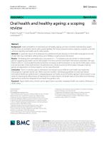 Oral health and healthy ageing: a scoping review