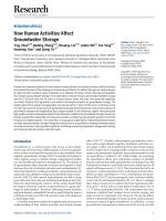 How Human Activities Affect Groundwater Storage