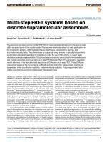 Multi-step FRET systems based on discrete supramolecular assemblies