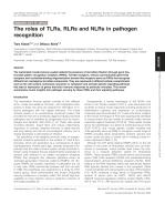 The roles of TLRs, RLRs and NLRs in pathogen recognition