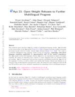 Aya 23: Open Weight Releases to Further Multilingual Progress