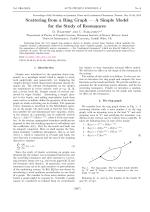 Scattering from a Ring Graph — A Simple Model for the Study of Resonances